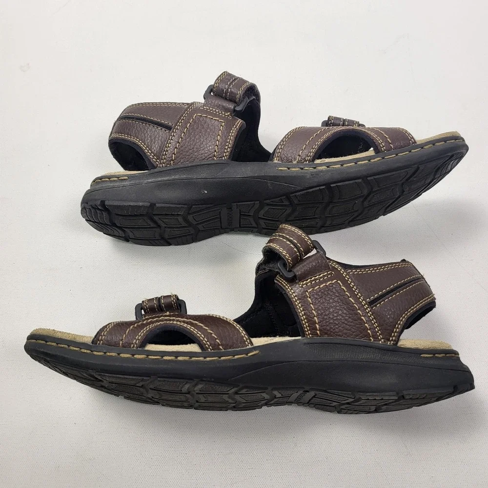 Dockers Sandals‎ Men's Size 10M  Newpage Brown Leather Strappy Outdoor Casual
